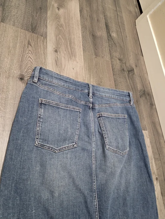 Ricki's Cotton Blend Blue Denim Midi Skirt - Picture 7 of 8